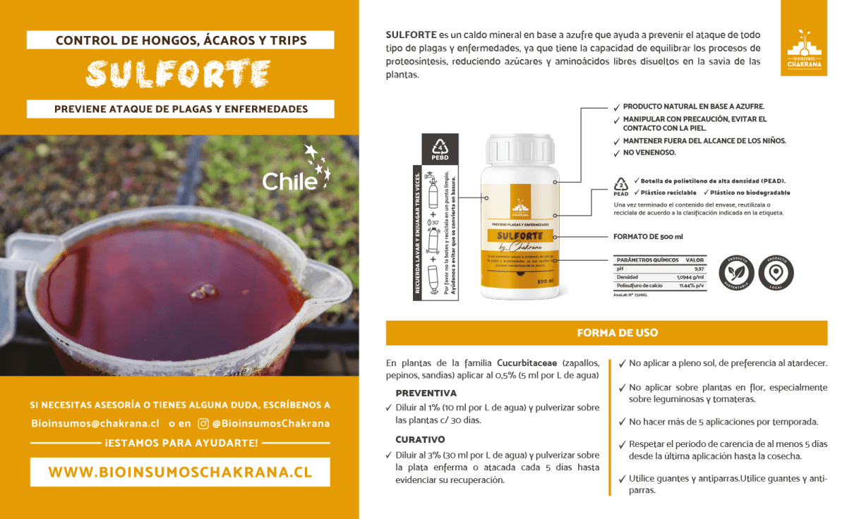 Sulforte 500ml Chakrana - tiendachagual