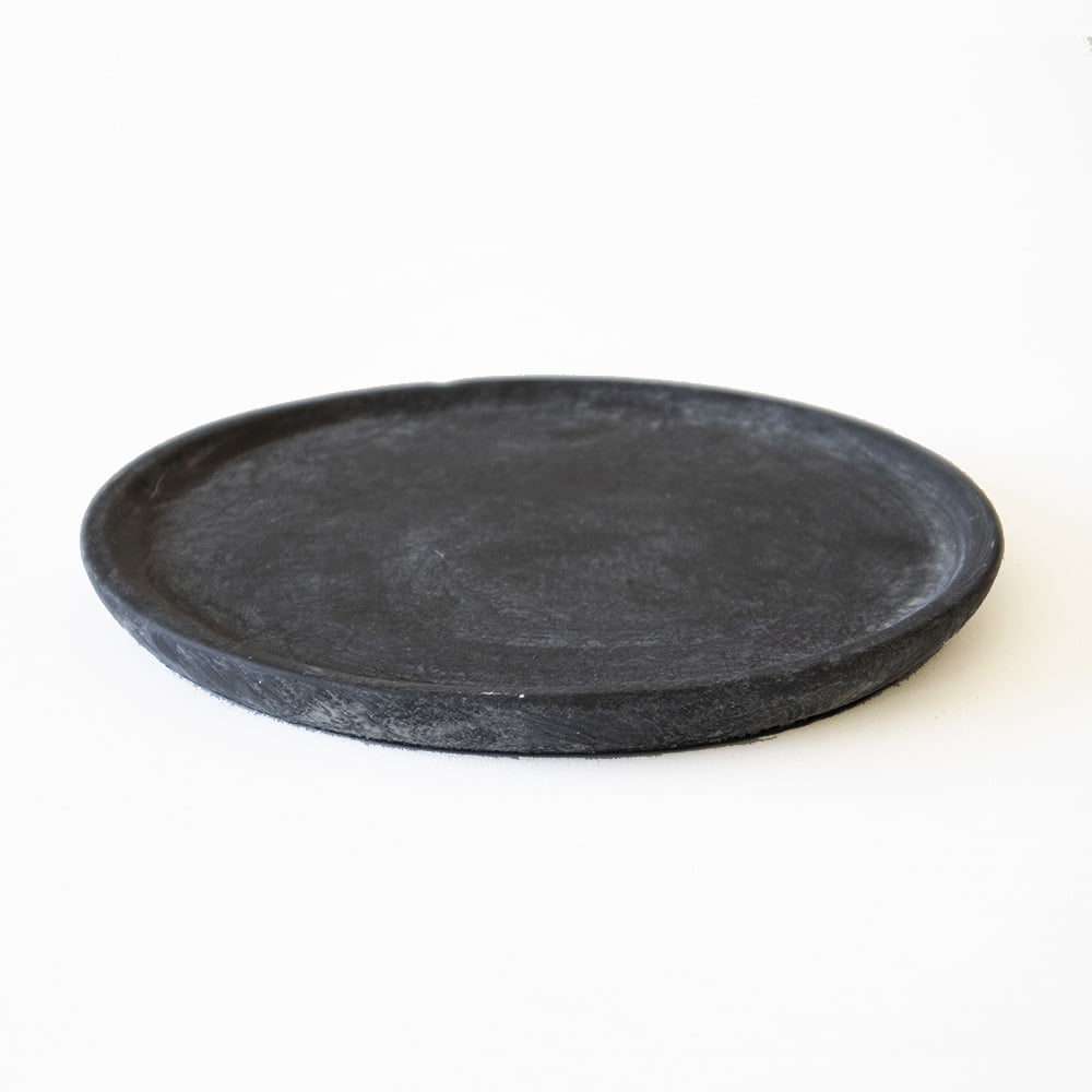 Plato cemento Negro gastado - tiendachagual