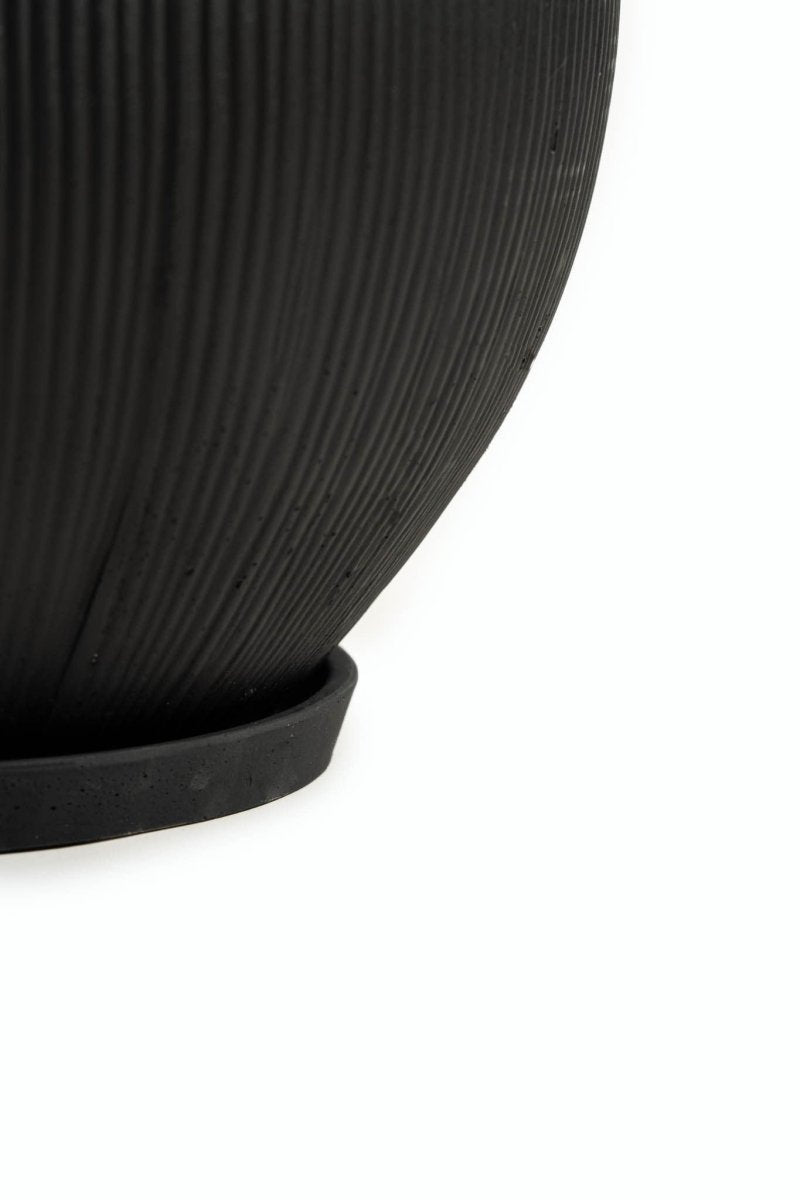 Plato fibra Redondo Negro - tiendachagual